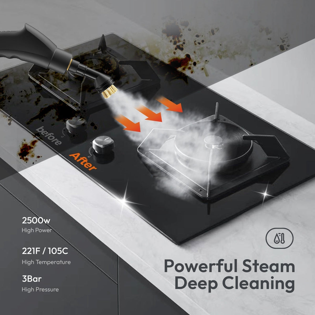 Portable Handheld Steam Cleaning Machine with 6 Speed Modes