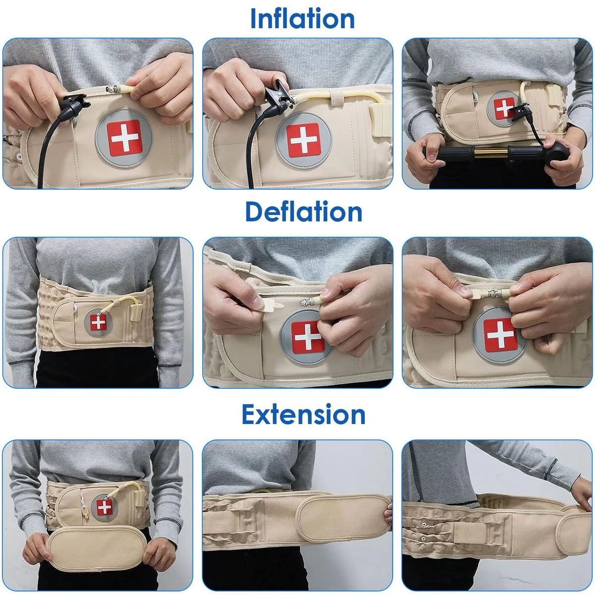 Spinal Air Traction Belt with (Manual Air Pump)