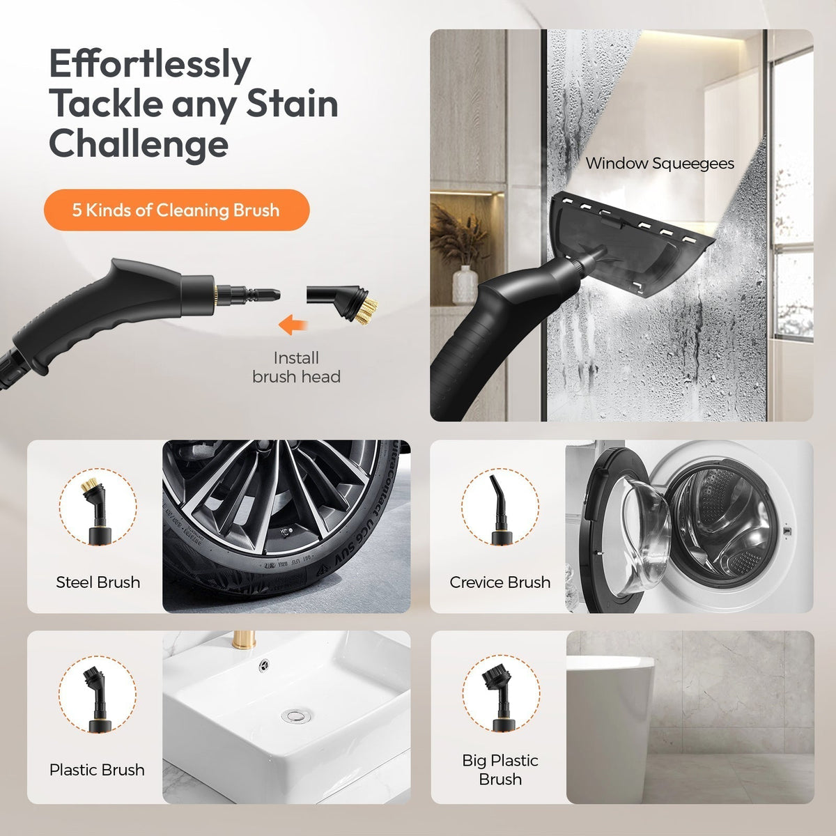 Portable Handheld Steam Cleaning Machine with 6 Speed Modes