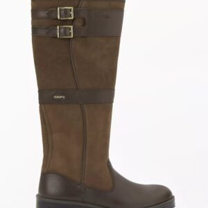 حذاء طويل حتى الركبة من Dubarry Longford مصنوع من الجلد ومزين بإبزيم Goretex، لون الجوز