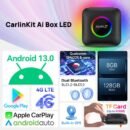 كارلينكيت أندرويد 13 LED Ai صندوق كار بلي محول 8 رام 128 جيجابايت