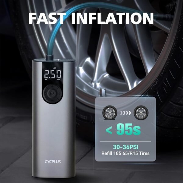 مضخة هواء محمولة للإطارات وضاغط هواء A8 من CYCPLUS. - صورة من 2