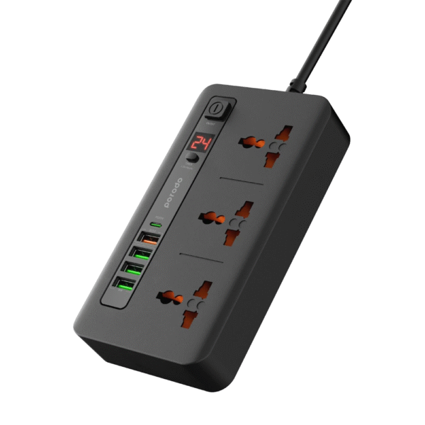 بورودو 3AC 4USB متعدد المنافذ سوبر هاب 2M - صورة من 2