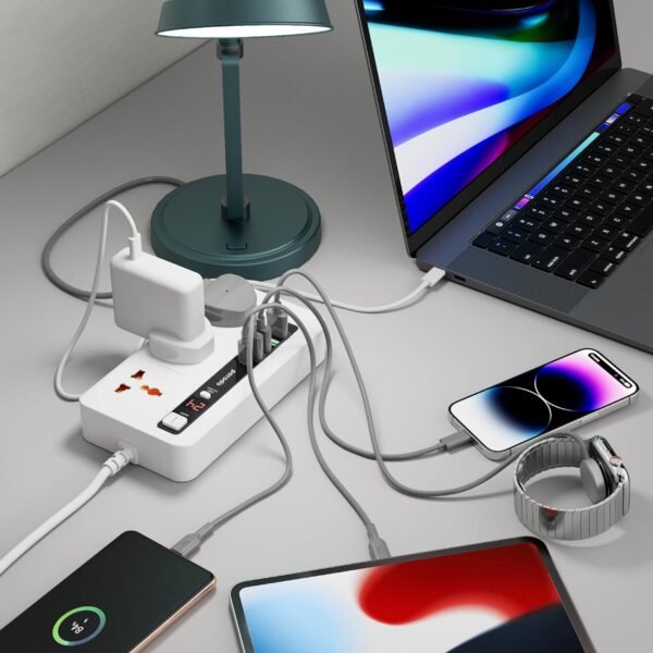 بورودو 3AC 4USB متعدد المنافذ سوبر هاب 2M - صورة من 3