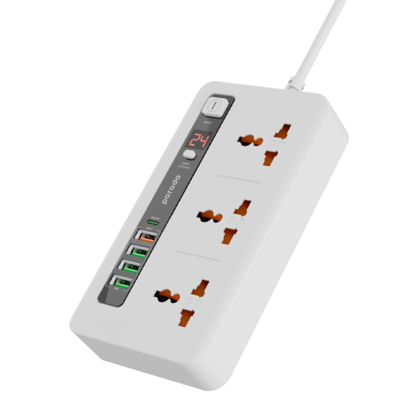 بورودو 3AC 4USB متعدد المنافذ سوبر هاب 2M - صورة من 4