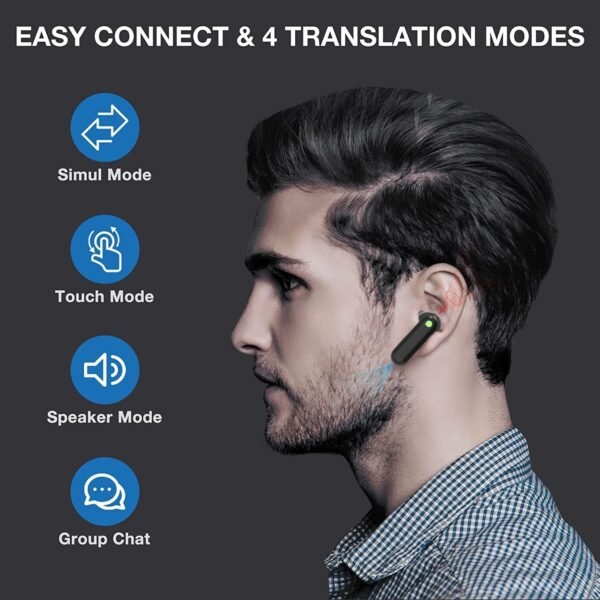 ⁦سماعات أذن جاهزة لترجم تايم كيتل WT2 Edge للاستخدام دون اتصال⁩ - الصورة ⁦8⁩