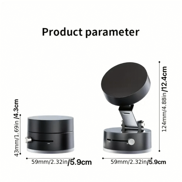 Vacuum Suction Magnetic Car Phone Holder A2 - صورة من 8