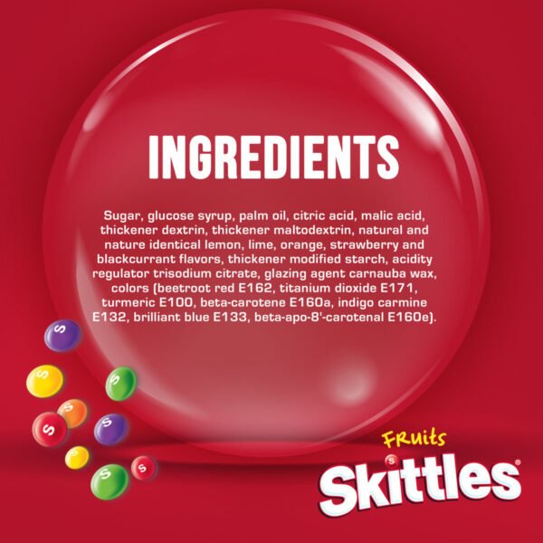 Skittles Candy Coated Chewy Lens Fruit 11 x 18 g - صورة من 5