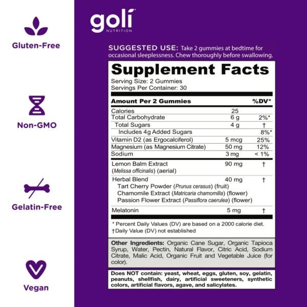 Goli® Nutrition Dreamy Sleep Gummies - صورة من 3