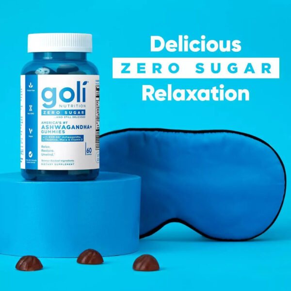 Goli® Nutrition Ashwagandha Zero Sugar Gummies. 60 Gummies - صورة من 8