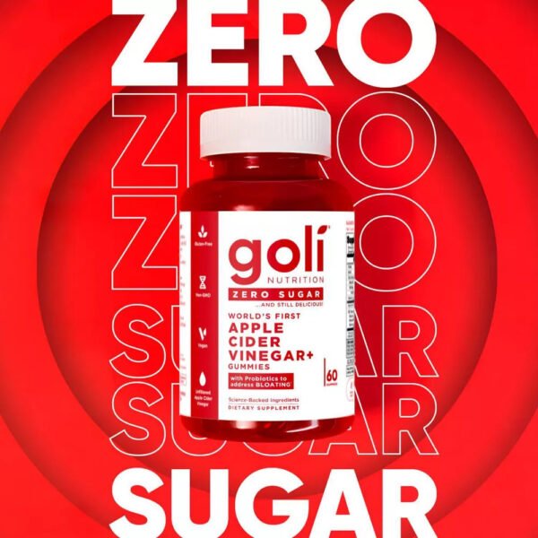 Goli® Nutrition Apple Cider Vinegar Zero Sugar Gummies. 60 Gummies - صورة من 9