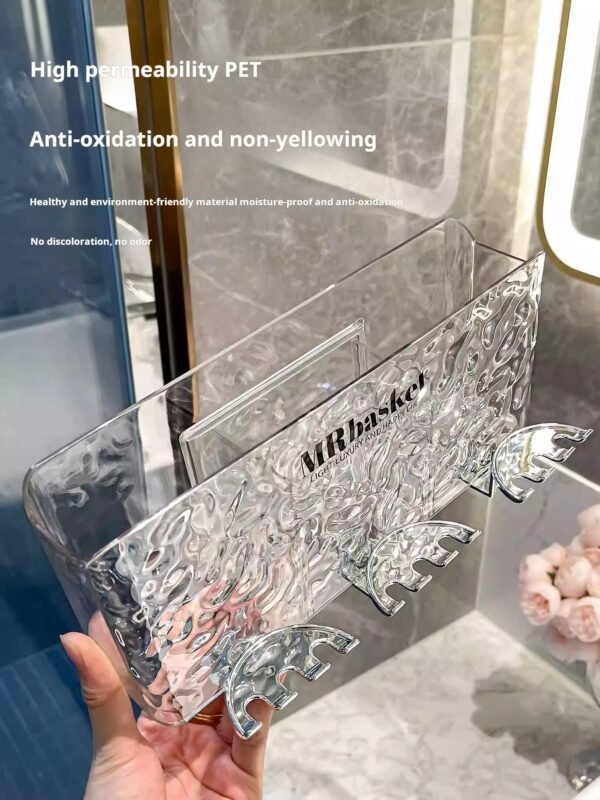 Electric Toothbrush Toothpaste Holder Bathroom No-Punch Wall Mounted Toothbrush Mouthwash Cup Toothpaste Toothpaste Holder Set - صورة من 2
