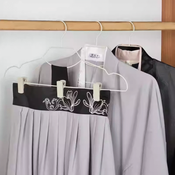 Non-slip household hanging clothes non-marking set of hangers with clips underwear drying rack (PACK OF 20) - صورة من 4