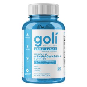 Goli® Nutrition Ashwagandha Zero Sugar Gummies. 60 Gummies