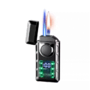 New Arc Intelligent Power Display Dual Flame Lighters Direct Punch Plus Open Flame Inflatable Lighters (PACK OF 2)