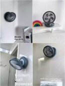 Fan rechargeable portable hovering folding circulation fan office home kitchen car desk wall dual-use