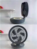 Fan rechargeable portable hovering folding circulation fan office home kitchen car desk wall dual-use