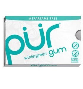 Pur Gum - Wintergreen Gum. 9 Count