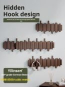 Piano keys hanging rack solid wood wall hooks bedroom entryway entry door storage no punch coat racks
