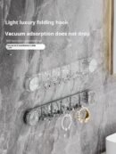 Swivel Suction Cup Ripple Row Hooks Hooks No Punch Powerful Load Bearing Bathroom Bathroom Door Wall No Trace Sticky Hooks (PACK OF 5)