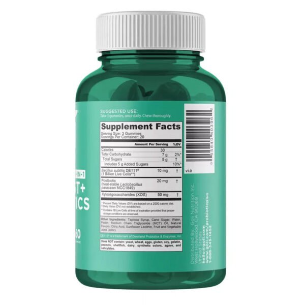 Goli® Nutrition Pre+Post+Probiotics Gummies - صورة من 3