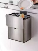 Kitchen trash can home bathroom 2025 new toilet with lid wall-mounted special bending-free