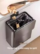 Kitchen trash can home bathroom 2025 new toilet with lid wall-mounted special bending-free