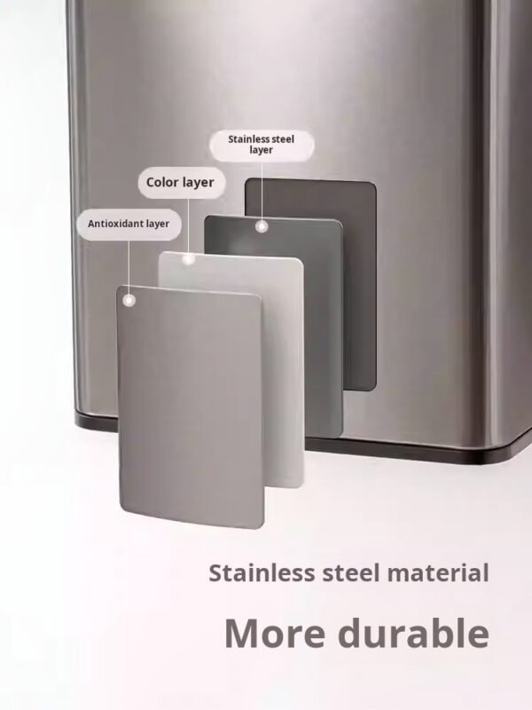 Kitchen trash can home bathroom 2025 new toilet with lid wall-mounted special bending-free - صورة من 4