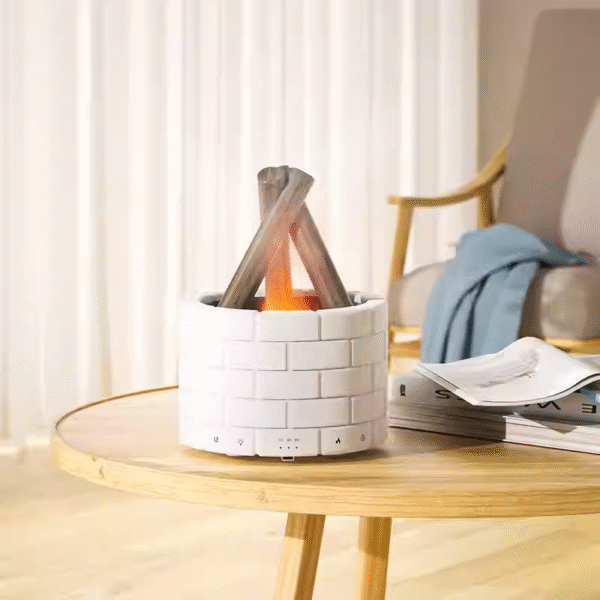 Simulation flame aromatherapy machine humidifier desktop small humidifier diffuser home living room bedroom fragrance - صورة من 2