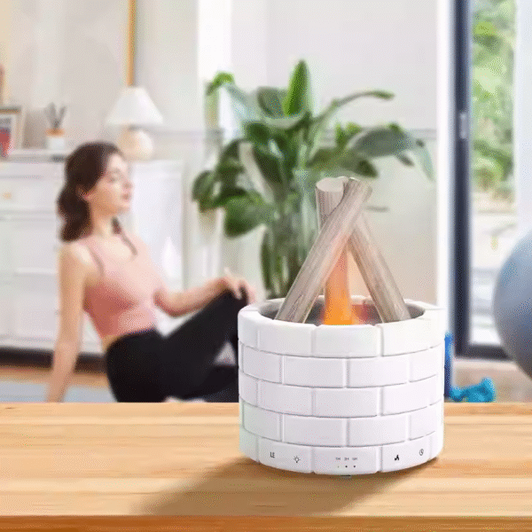 Simulation flame aromatherapy machine humidifier desktop small humidifier diffuser home living room bedroom fragrance - صورة من 4