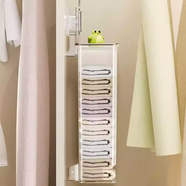Butterfly Suction Cup Underwear Organizer with Lid Wall Mounted Fitted Underwear Organizer (PACK OF 6) - صورة من 5