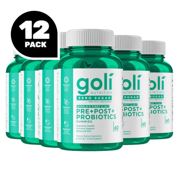 Goli® Nutrition Pre+Post+Probiotics Zero Sugar Gummies. 60 Gummies - صورة من 7