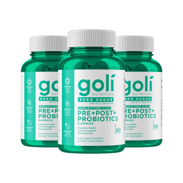 Goli® Nutrition Pre+Post+Probiotics Zero Sugar Gummies. 60 Gummies - صورة من 5