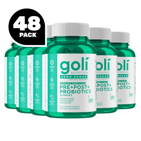 Goli® Nutrition Pre+Post+Probiotics Zero Sugar Gummies. 60 Gummies - صورة من 9