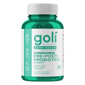 Goli® Nutrition Pre+Post+Probiotics Zero Sugar Gummies. 60 Gummies