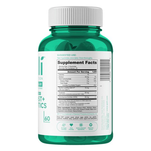 Goli® Nutrition Pre+Post+Probiotics Zero Sugar Gummies. 60 Gummies - صورة من 2