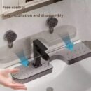 Suction Cup Vanity Shelf No-Punch Bathroom Bathroom Faucet Shelf Sink Mirror Front Organizer (PACK OF 5)
