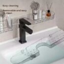 Suction Cup Vanity Shelf No-Punch Bathroom Bathroom Faucet Shelf Sink Mirror Front Organizer (PACK OF 5)