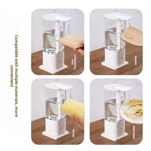 Detergent dispenser automatic sensor kitchen hand soap dispenser dish soap detergent smart dispenser wall mounted - صورة من 4