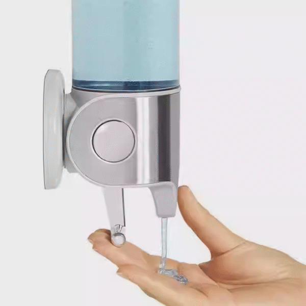Three-in-one no-punch wall-mounted trolley hand soap shampoo shower gel box manual soap dispenser - صورة من 2