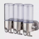 Three-in-one no-punch wall-mounted trolley hand soap shampoo shower gel box manual soap dispenser