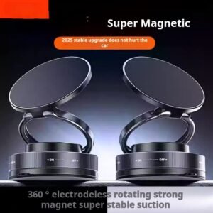 2025 new vacuum adsorption magnetic car phone holder adsorption centre console anti-shaking suction cups