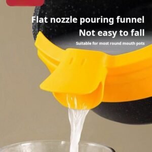 Anti-spill pots and pans edge deflector creative kitchen high temperature resistant filtering pouring soup pouring juice deflector spout pouring medicine funnel (PACK OF 2)